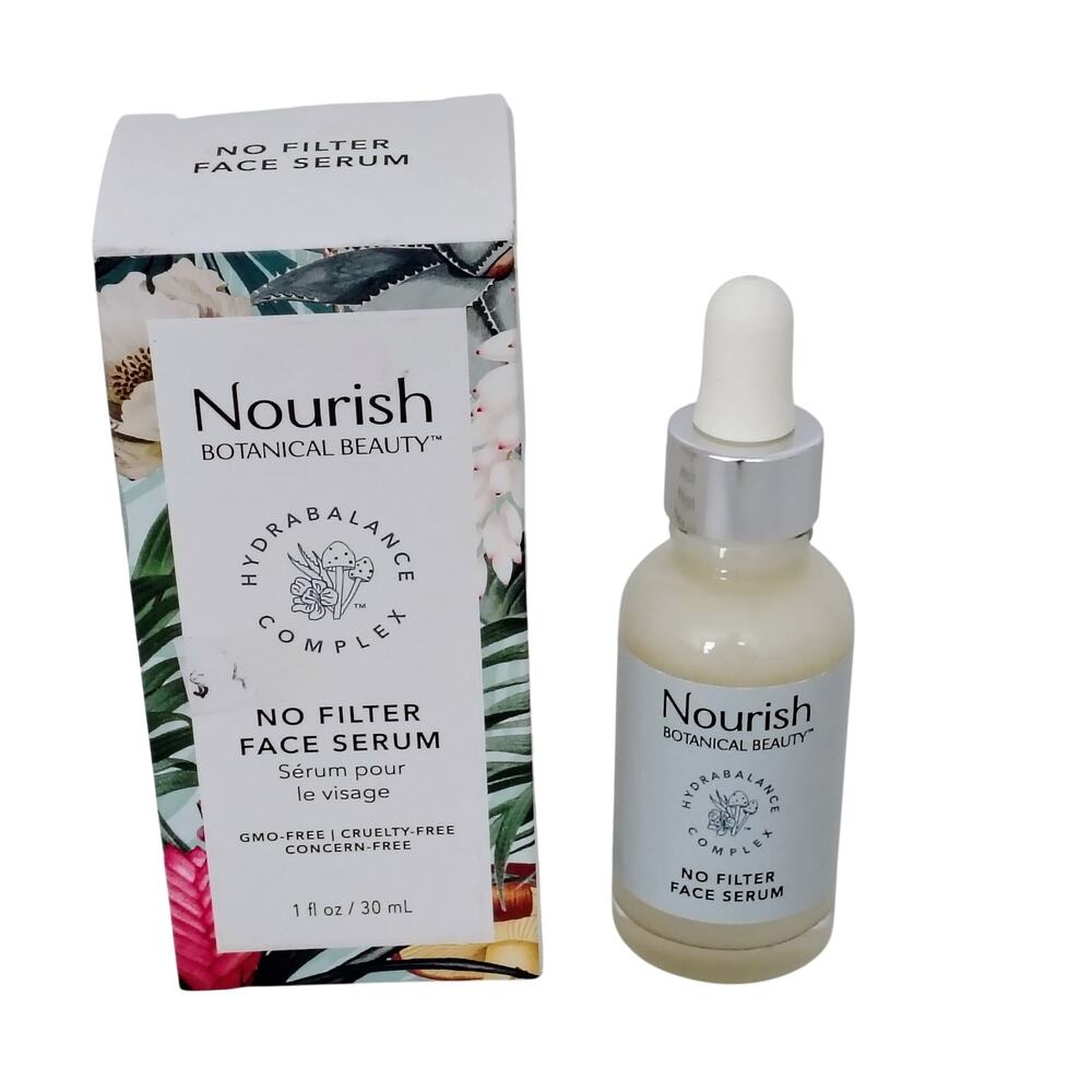 Nourish Botanical No Filter Face Serum Hydrabalance Complex 1 oz. NEW